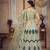 Green & White Embroidered Semi-Stitched Lehenga & Unstitched Blouse & Dupatta