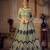 Green & White Embroidered Semi-Stitched Lehenga & Unstitched Blouse & Dupatta