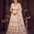 Pink & White Embroidered Semi-Stitched Lehenga & Unstitched Blouse With Dupatta