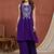 Embroidered  round neck kurta & palazzos kurta sets