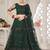 Green & White Embroidered Thread Work Semi-Stitched Lehenga & Unstitched Blouse With Dupatta