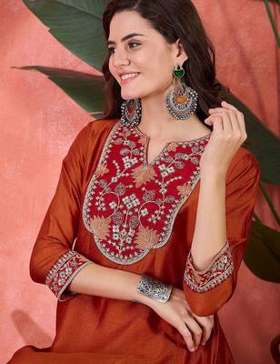 Zari sequence thread cording embroidered flared maxi gown 2