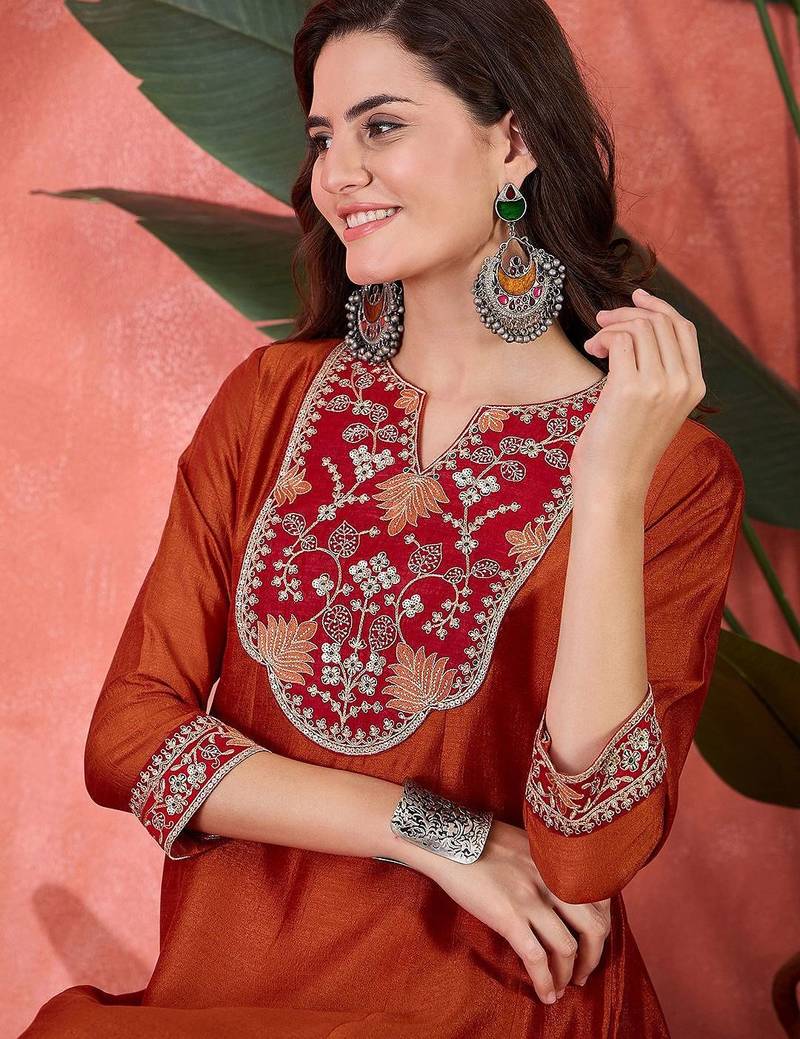 Zari sequence thread cording embroidered flared maxi gown