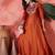 Zari sequence thread cording embroidered flared maxi gown
