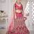 Maroon & Gold-Toned Embroidered Semi-Stitched Lehenga & Unstitched Blouse