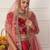 Maroon & Gold-Toned Embroidered Thread Work Semi-Stitched Lehenga & Unstitched Blouse With