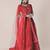Women Red Embroidered Semi-Stitched Lehenga & Unstitched Blouse With Dupatta