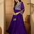 Zari sequence thread embroidered silk it & flared gown ethnic dress