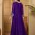 Zari sequence thread embroidered silk it & flared gown ethnic dress
