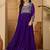 Zari sequence thread embroidered silk it & flared gown ethnic dress