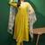 Embroidered anarkali kurta & trousers with dupatta
