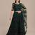 Green & Red Embroidered Thread Work Semi-Stitched Lehenga & Unstitched Blouse With Dupatta