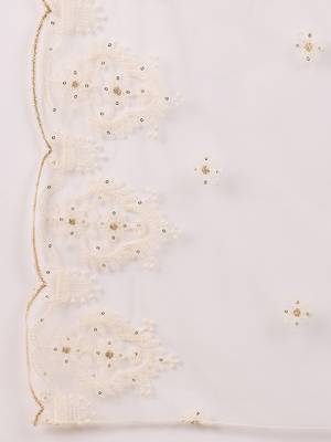 Embroidered a-line kurta set with trouser & dupatta 4