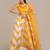 Yellow & White Semi-Stitched Lehenga & Unstitched Blouse With Dupatta