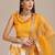 Yellow & White Semi-Stitched Lehenga & Unstitched Blouse With Dupatta