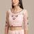 Pink & Maroon Semi-Stitched Lehenga & Unstitched Blouse With Dupatta