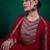 Floral embroidered sequinned kurta with trousers & dupatta