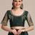 Green & Gold-Toned Embroidered Thread Work Semi-Stitched Lehenga & Unstitched Blouse With Dupatta