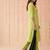 Yoke design silk blend round neck kurta & trousers with dupatta