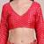 Red & Green Printed Semi-Stitched Lehenga & Unstitched Blouse With Dupatta