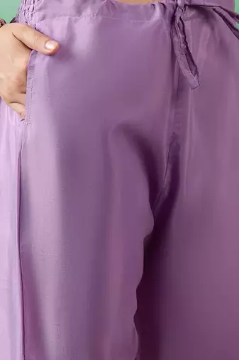Embroidered a-line kurta with trouser & dupatta