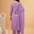 Zari sequence mirror-work embroidered round neck kurta & trousers with dupatta