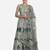 Green Embroidered Beads and Stones Semi-Stitched Lehenga & Unstitched Blouse With Dupatta