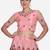 Pink & Black Embroidered Thread Work Semi-Stitched Lehenga & Unstitched Blouse With Dupatta