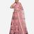 Pink & Black Embroidered Thread Work Semi-Stitched Lehenga & Unstitched Blouse With Dupatta
