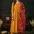 Zari embroidered v-neck kurta & trousers with dupatta