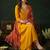Zari embroidered v-neck kurta & trousers with dupatta