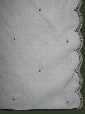 Ethnic motifs yoke design regular thread work kurta & trousers with dupatta 5