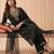 Yoke design round neck silk blend kurta & trousers with dupatta