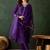 Floral embroidered three-quarter sleeves straight kurta & trouser & dupatta