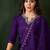 Floral embroidered three-quarter sleeves straight kurta & trouser & dupatta