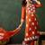 Embroidered thread work notch neck straight kurta & trousers with dupatta