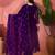 Solid floral embroidered a-line pleated empire kurta & trousers with dupatta