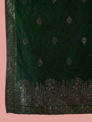 Floral embroidered straight kurta with trouser and dupatta 4