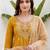 Embroidered round neck kurta & trousers with dupatta kurta set