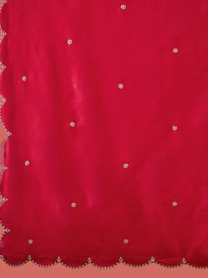 Zari sequence cut work emboridered kurta set with dupatta 4