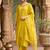 Embroidered v-neck kurta & trousers with dupatta kurta set
