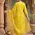 Embroidered v-neck kurta & trousers with dupatta kurta set