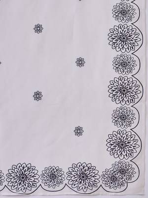Women floral printed kurta with trousers & dupatta 4
