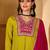 Women lime green kurta sets