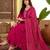 Embroidered v- neck kurta & trousers with dupatta