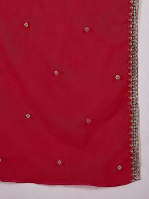 Zari sequence embroidered kurta with trousers & dupatta 4