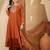 Floral embroidered kurta with trousers & dupatta