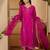 Zari sequence thread  embroidery kurta with trousers & dupatta