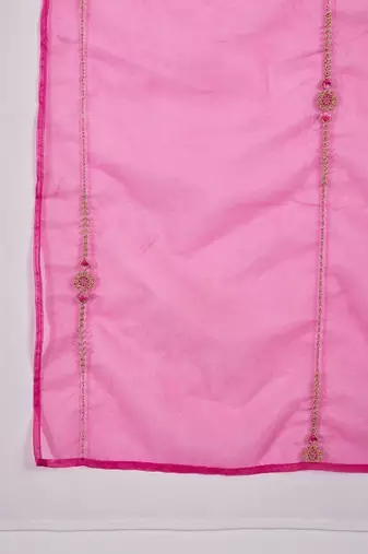 Zari sequence thread  embroidery kurta with trousers & dupatta