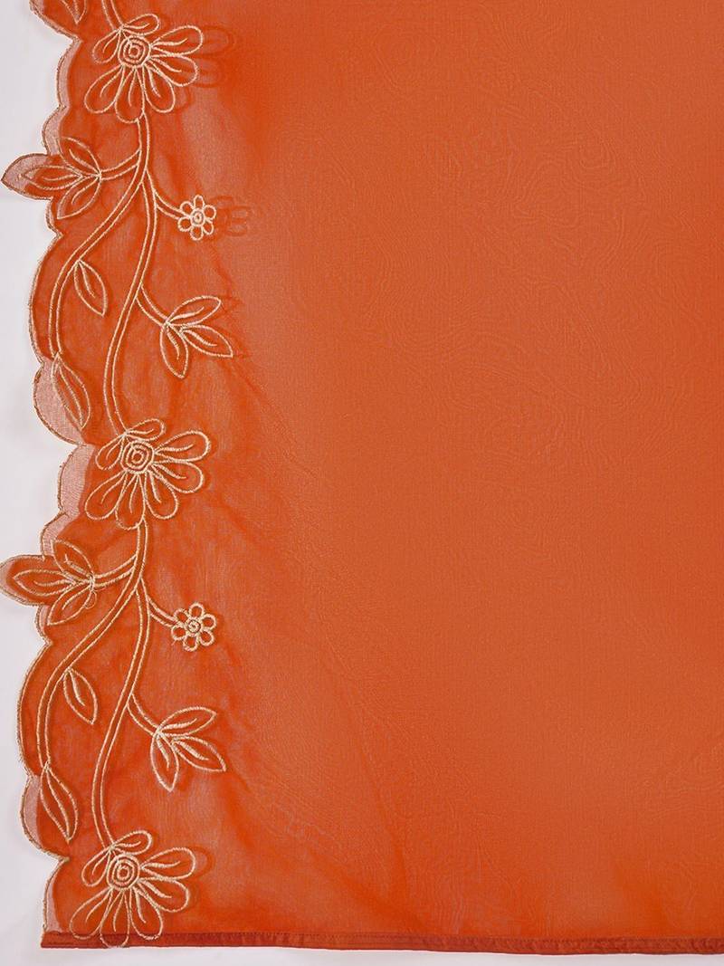Embroidered kurta with trouser & dupatta